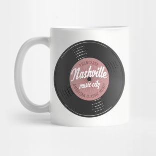 Nashville Music City Vinyl Tennessee Mug